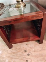 Side/End Table with Glass Top