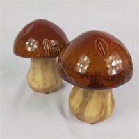 Pair of 6" Mushroom decor pieces