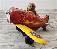 Vintage Marx Toys Wind Up Tin Toy Airplane!