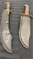 Bowie Knives. Both Have Rust on Blades. See