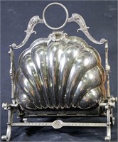 SILVER PLATED MUFFIN CADY IN THE FORM OF A SHELL