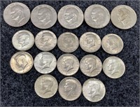 (5) Ike Dollars & (13) Kennedy Half Dollars