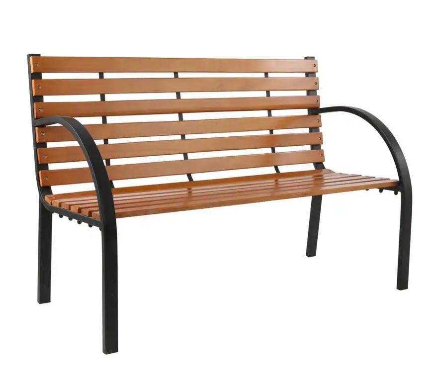 48 in. Steel Frame Wood Outdoor Bench by Karl