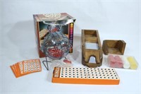 Bingo Spinner, Card Shoe and Poker Chips