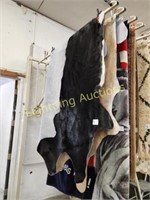 FULL BODY BLACK AND WHITE COW HIDE