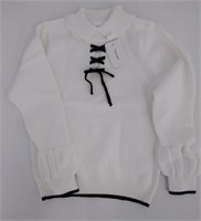 Peecabe bow toddler sweater, White 4T