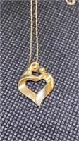 Gold necklace & pendant stamped 10k 2.3g