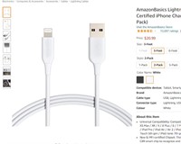 AmazonBasics Lightning to USB A Cable (2-Pack)