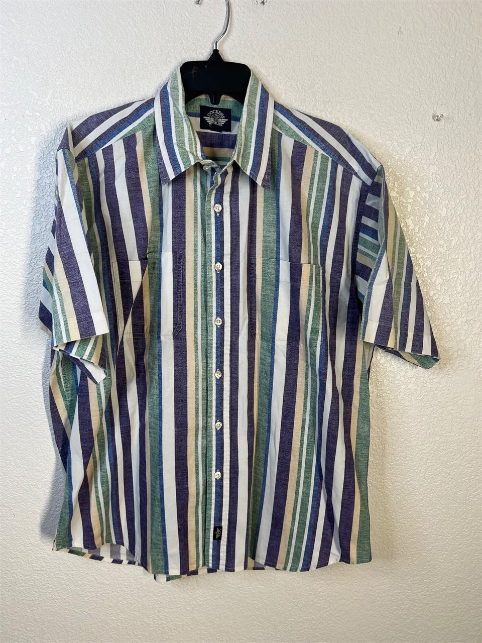 Vintage Dockers Striped Button Up Shirt