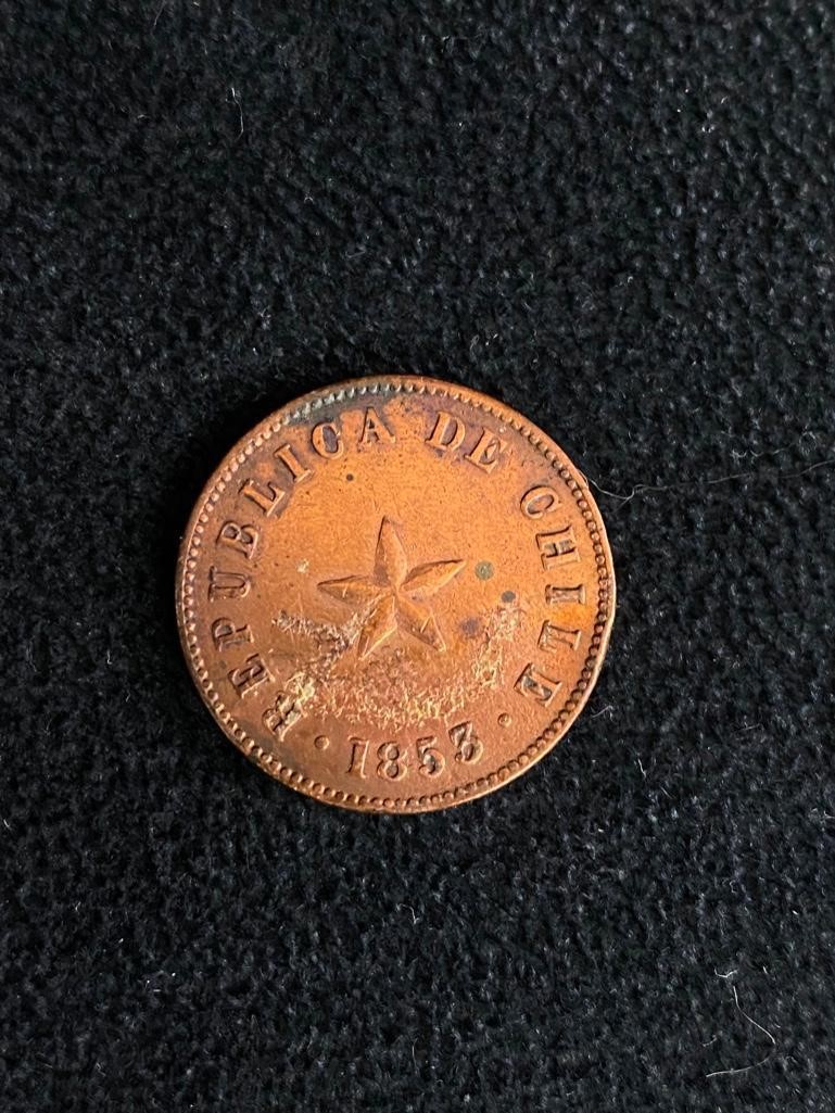 1853 Chilean Coin Half Cent (Medio Centavo)