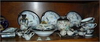 4 pc. Dragonware luncheon set covered dish, ginger