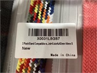 3Pk Braided Stretchy Apple Watch Bands