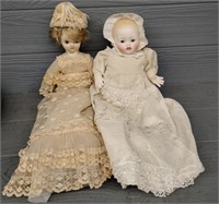 (2) Porcelain Vintage Dolls
