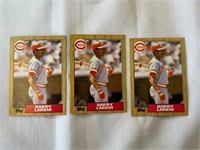 1987 Topps #648 Barry Larkin Lot of 3 Rookie RC NM