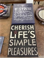 Wall hanging signs