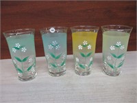 Set of 4 Handpainted Glasses