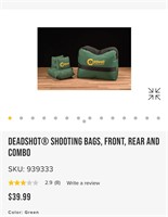 DeadShot® Shooting Bags, Front, Rear and Combo