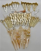Variety of Icicle-Style Christmas Ornaments