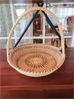 Sweetgrass Basket- Flat Basket with Handle