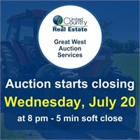 Auction begins to close Wednesday, July 10, 2024,