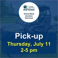 Pickup Thursday, July 11, 2024, at 2-5 pm