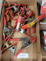 FLAT OF ASSORTED SPRING CLAMPS