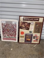 Bear’s Last Game collage and 1986 poster in