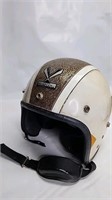 Vintage Gold Sparkle Open Face Motorcycle helmet