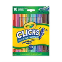 Crayola 10CT SUPERCLICKS,Retractable, Holiday