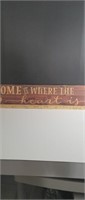 Wooden "Home Is Where..." 36" X 7"