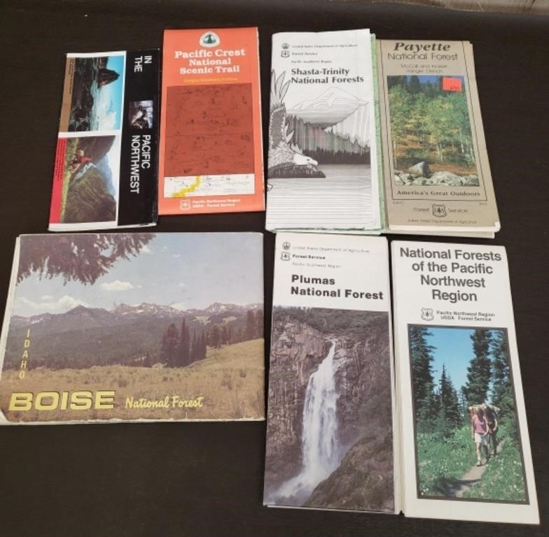 Lot of Forest Service Maps of Idaho & The