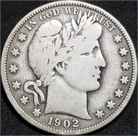 1902-P Barber Silver Half Dollar from Set