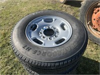 4-Firestone LT245/75R17 wheels & tires