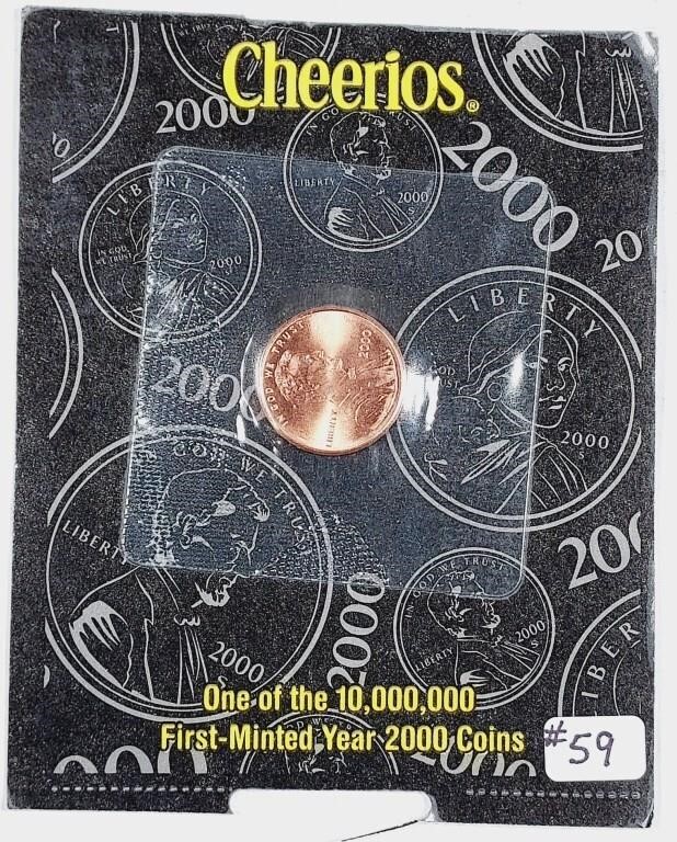 2000  Lincoln Cent   Unc   "Cheerios Package"