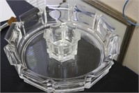 A Lucite Bowl With Center Bowl