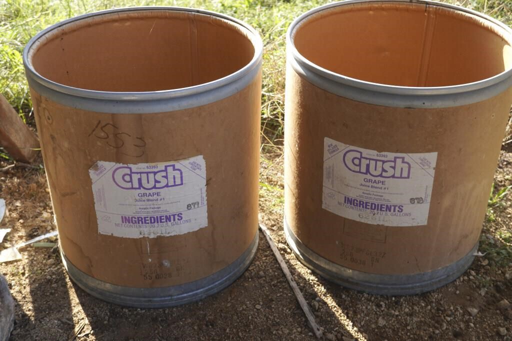 2 Cardboard Barrels 20 x 19 rd