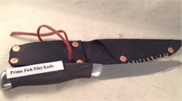 5" prime fish fillet knife with sheath