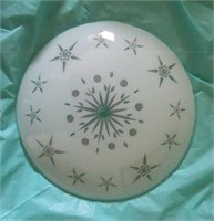 1950's Atomic Starburst Glass Ceiling Light Shade