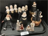 Religious & Nun Figures, Music Playing Nun