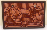 Mola Style Art Two Birds over Two Canoes