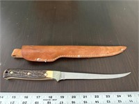 Uncle Henry Schrade flillet knife with leather