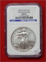 2009 American Eagle NGC MS69 1 Ounce Silver