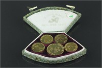 5 Pcs Chinese Asian Game Gold Coins
