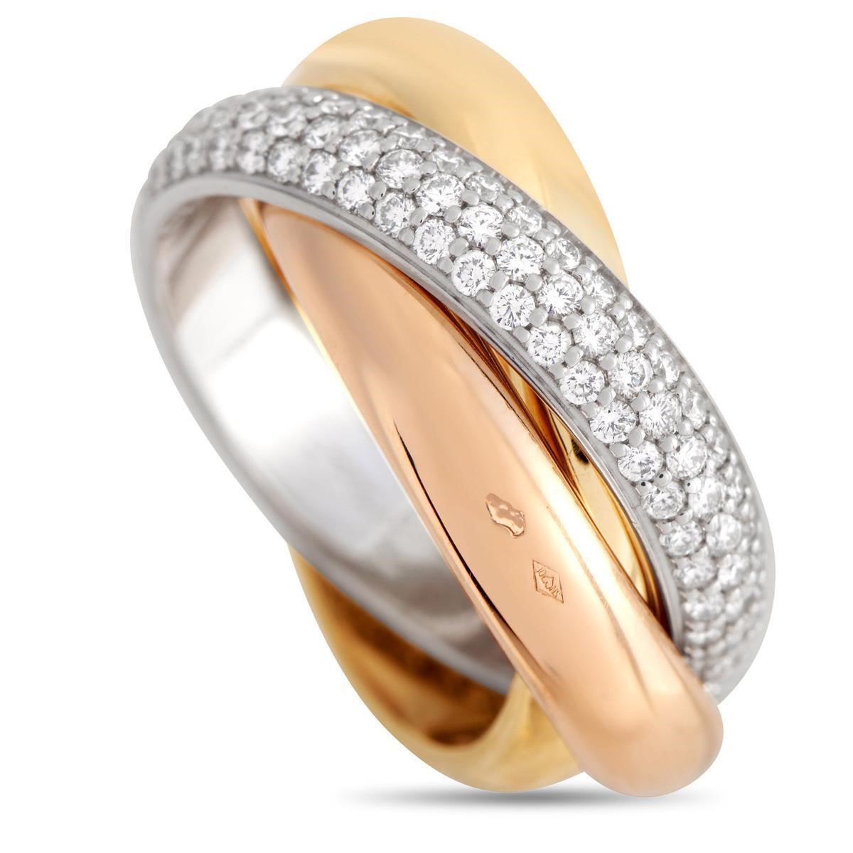 Cartier Trinity 18K Yellow, White, and Rose Gold D