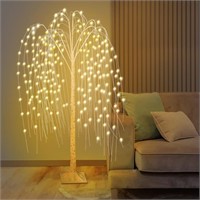 5FT LED Lighted Willow Tree Christmas Tree,