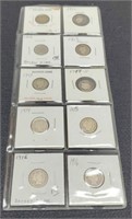 (10) Barber Dimes