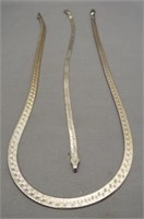 Italy sterling silver necklace with herringbone