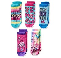 5pk JoJo Siwa Girls Shorty Casual Socks Size 3-8