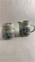 Floral Creamer and Sugar Bowl