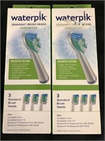 WaterPik Sensonic Brush Heads x2 pk of 3